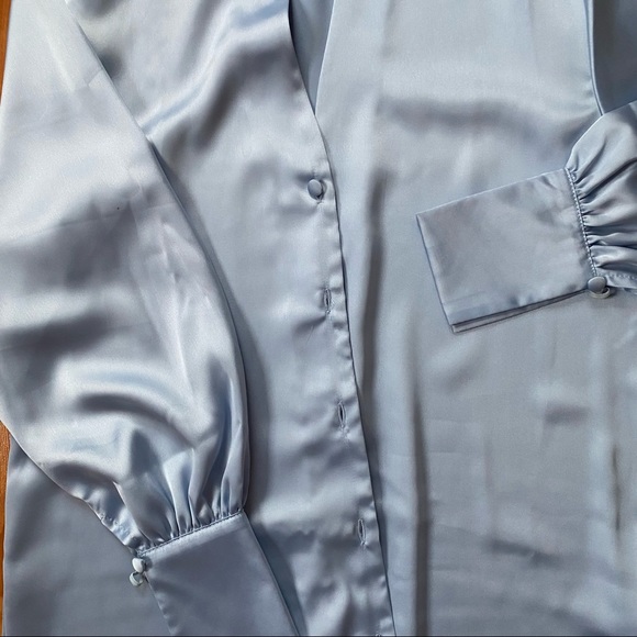 Silk Blue Dress - Picture 2 of 3